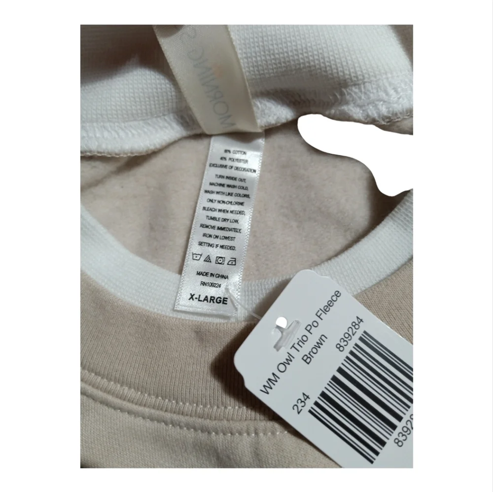 Vintage Morning Sun Embellished Owl Christmas Sweatshirt Embroidered NOS/ NWT XL - Picture 8 of 8